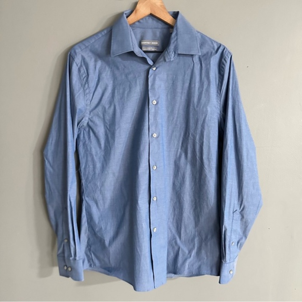 Geoffrey Beene‎ Flex Collar Stretch Slim Fit Button Down Dress Shirt | Blue